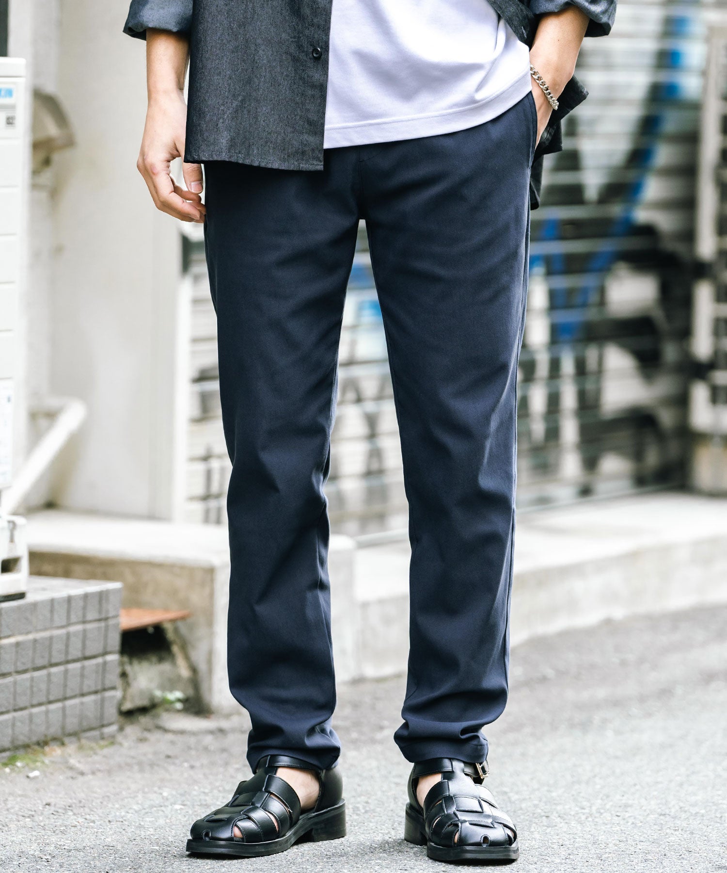 新色追加 多機能 接触冷感ストレッチイージーテーパードパンツ 15369