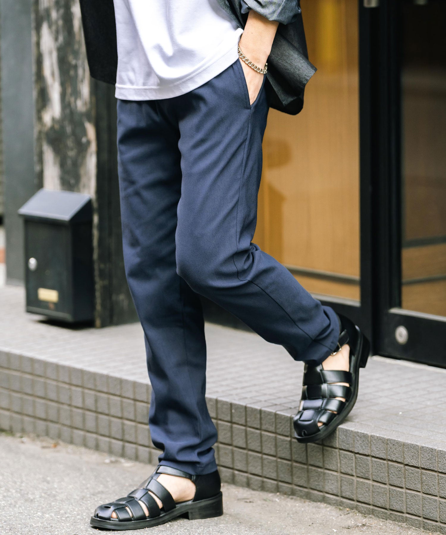 新色追加 多機能 接触冷感ストレッチイージーテーパードパンツ 15369