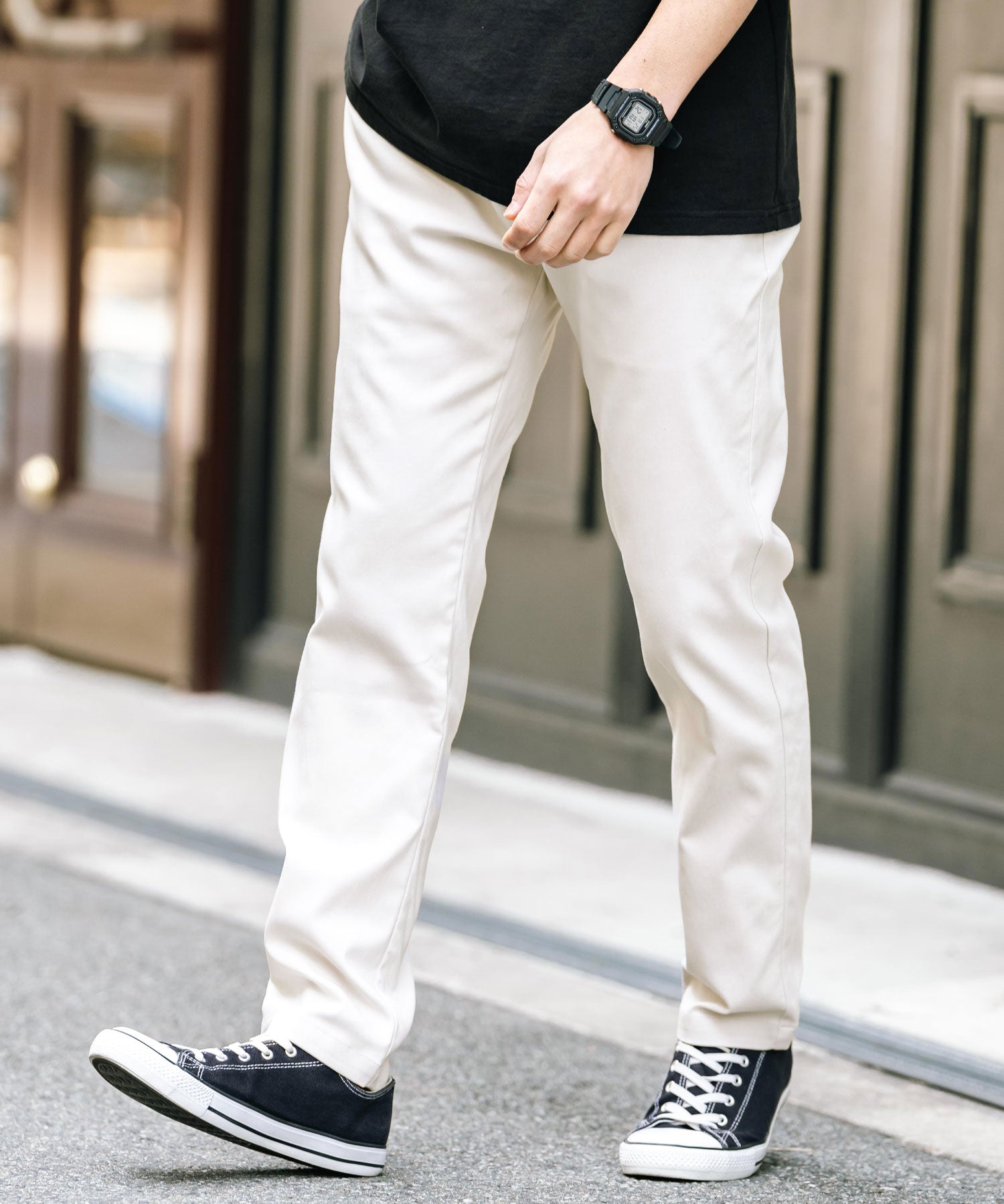 新色追加 多機能 接触冷感ストレッチイージーテーパードパンツ 15369