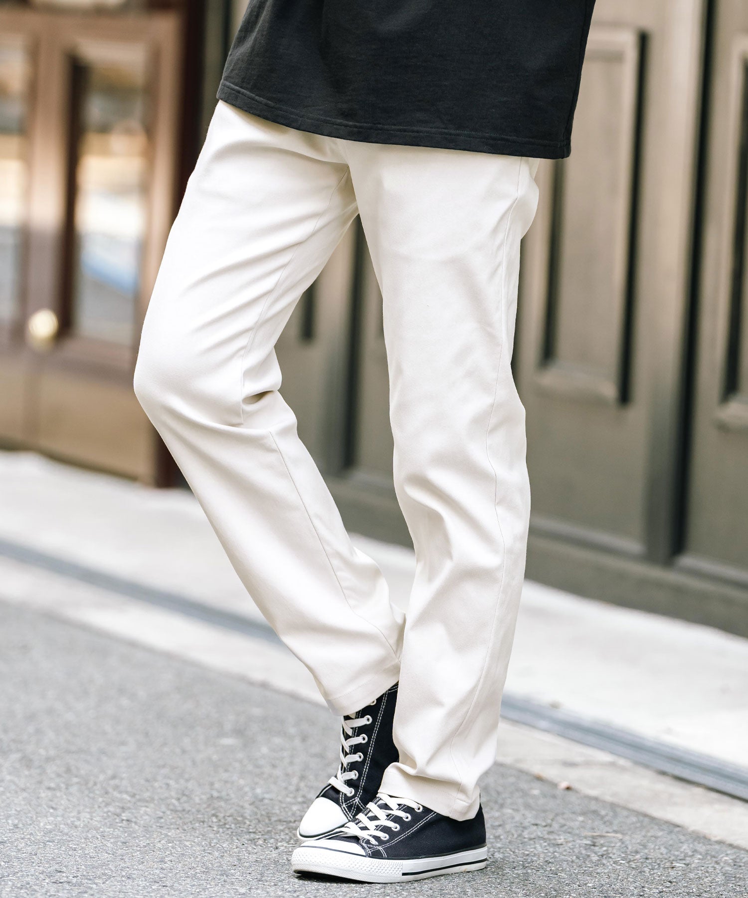 新色追加 多機能 接触冷感ストレッチイージーテーパードパンツ 15369