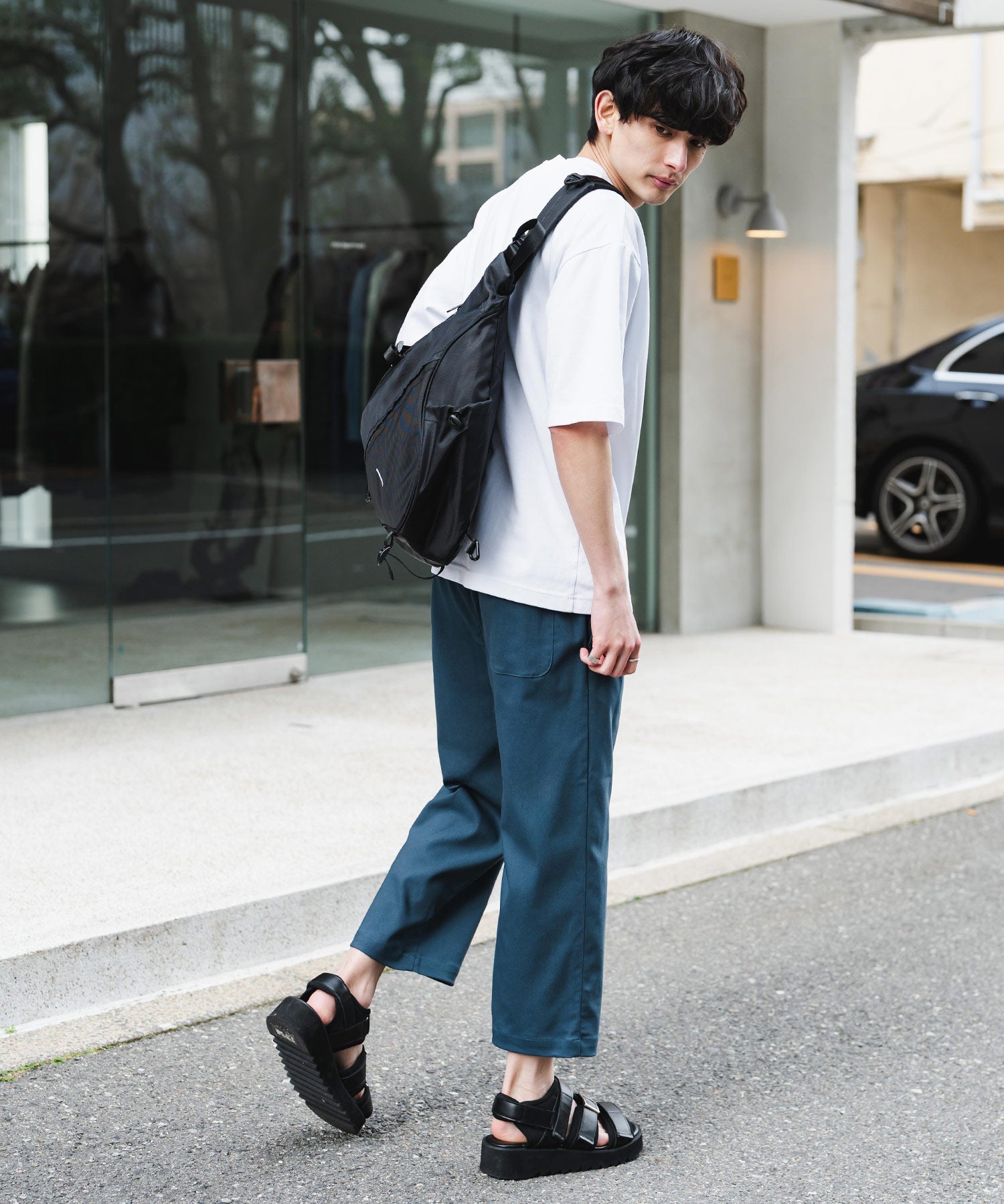 多機能 接触冷感ストレッチUVカットクロップドイージーパンツ 15370