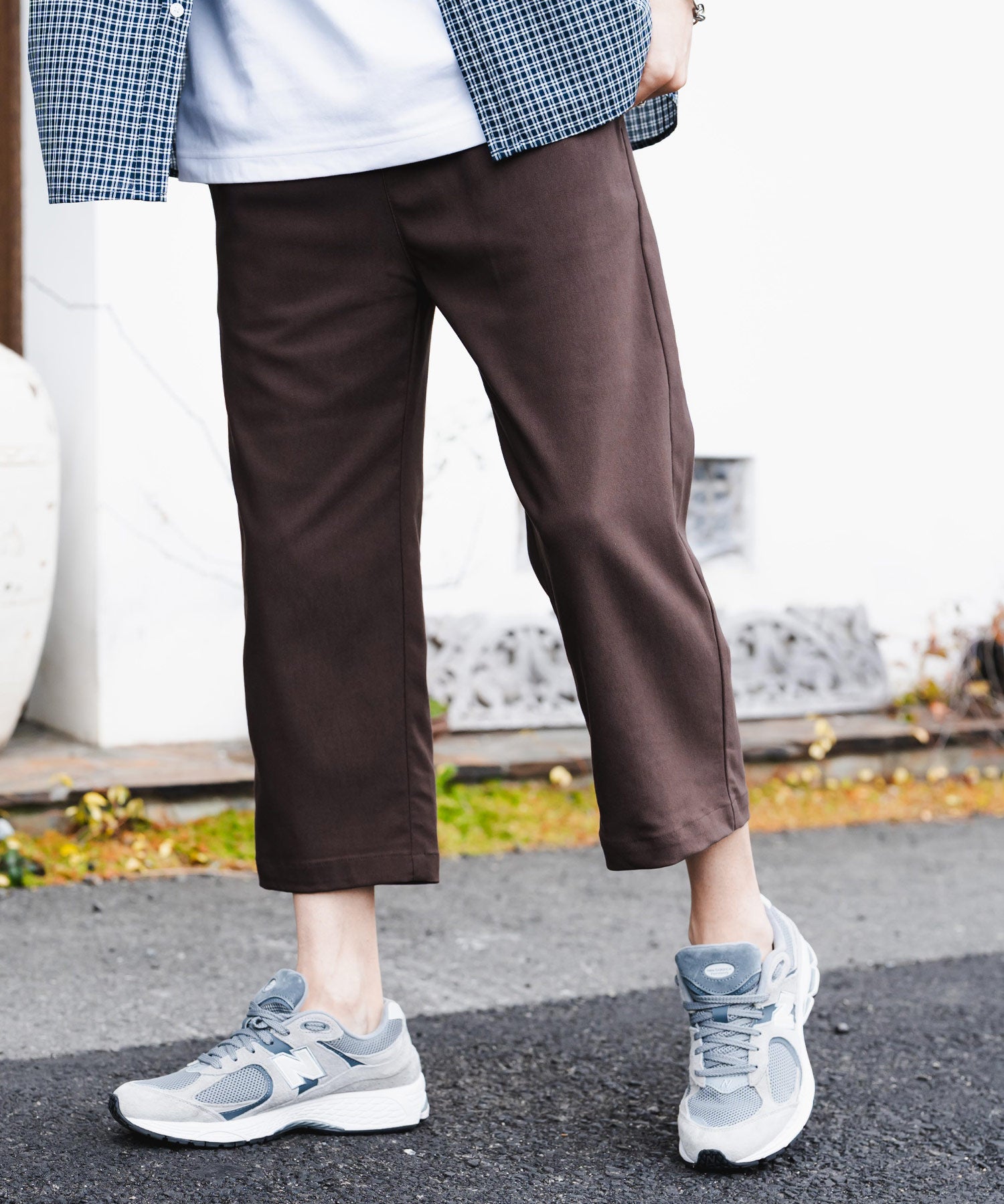 多機能 接触冷感ストレッチUVカットクロップドイージーパンツ 15370