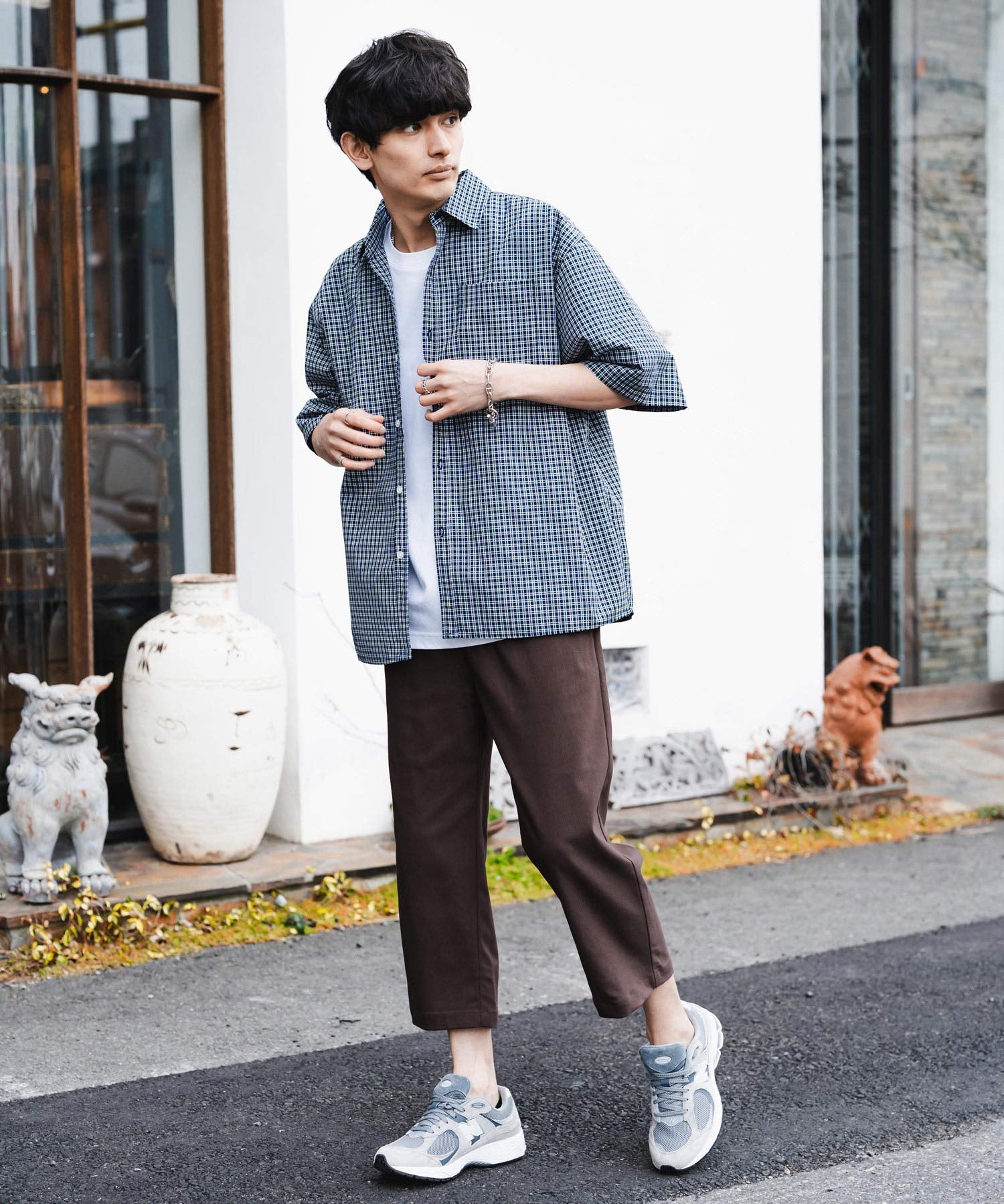 多機能 接触冷感ストレッチUVカットクロップドイージーパンツ 15370