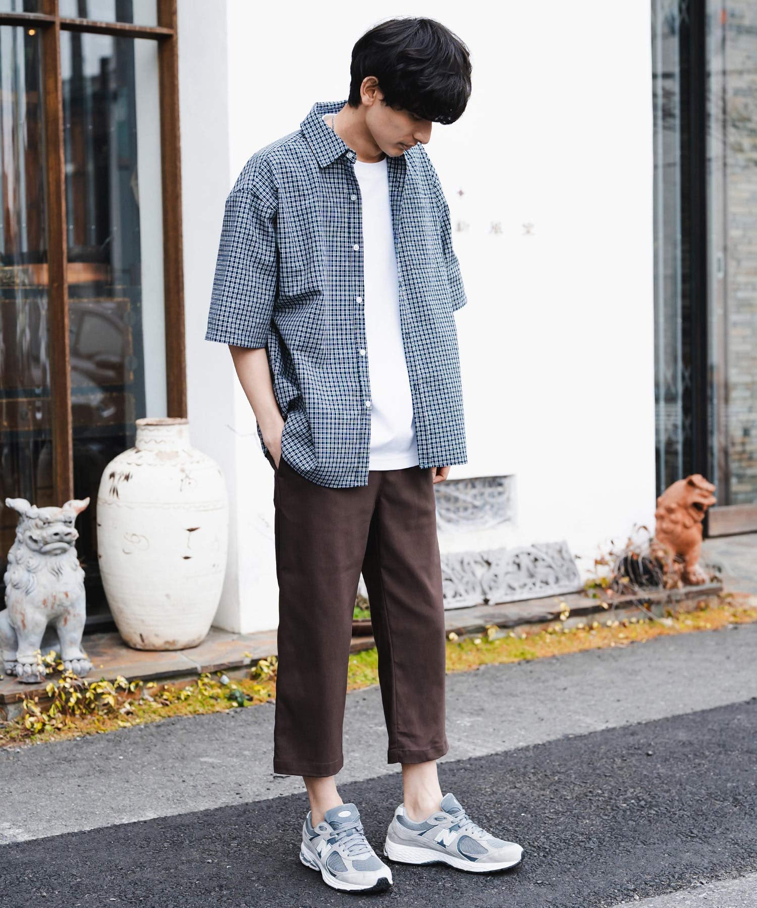 多機能 接触冷感ストレッチUVカットクロップドイージーパンツ 15370