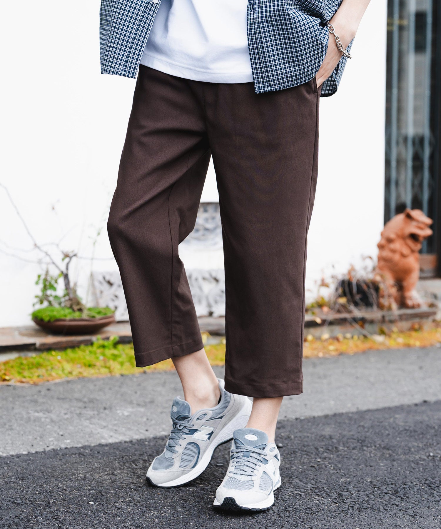 多機能 接触冷感ストレッチUVカットクロップドイージーパンツ 15370