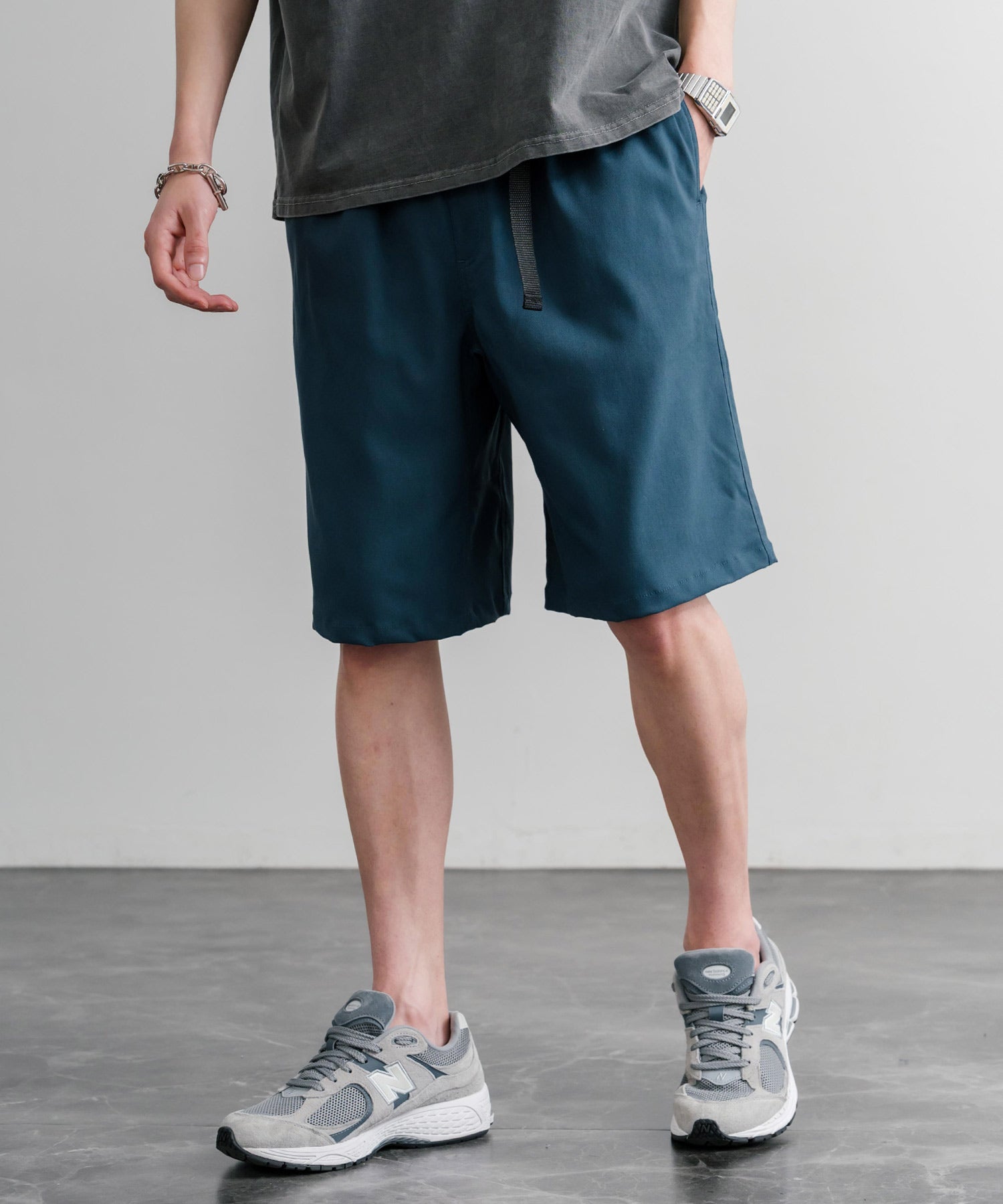 接触冷感 多機能素材ショートクライミングイージーワイドパンツ 15371