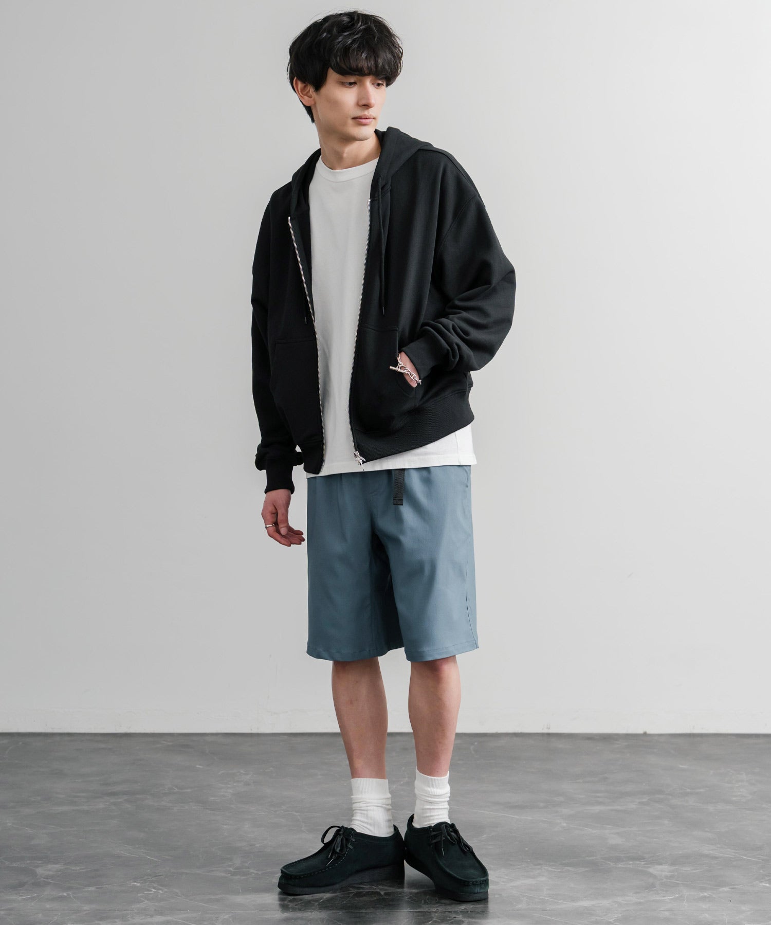 接触冷感 多機能素材ショートクライミングイージーワイドパンツ 15371