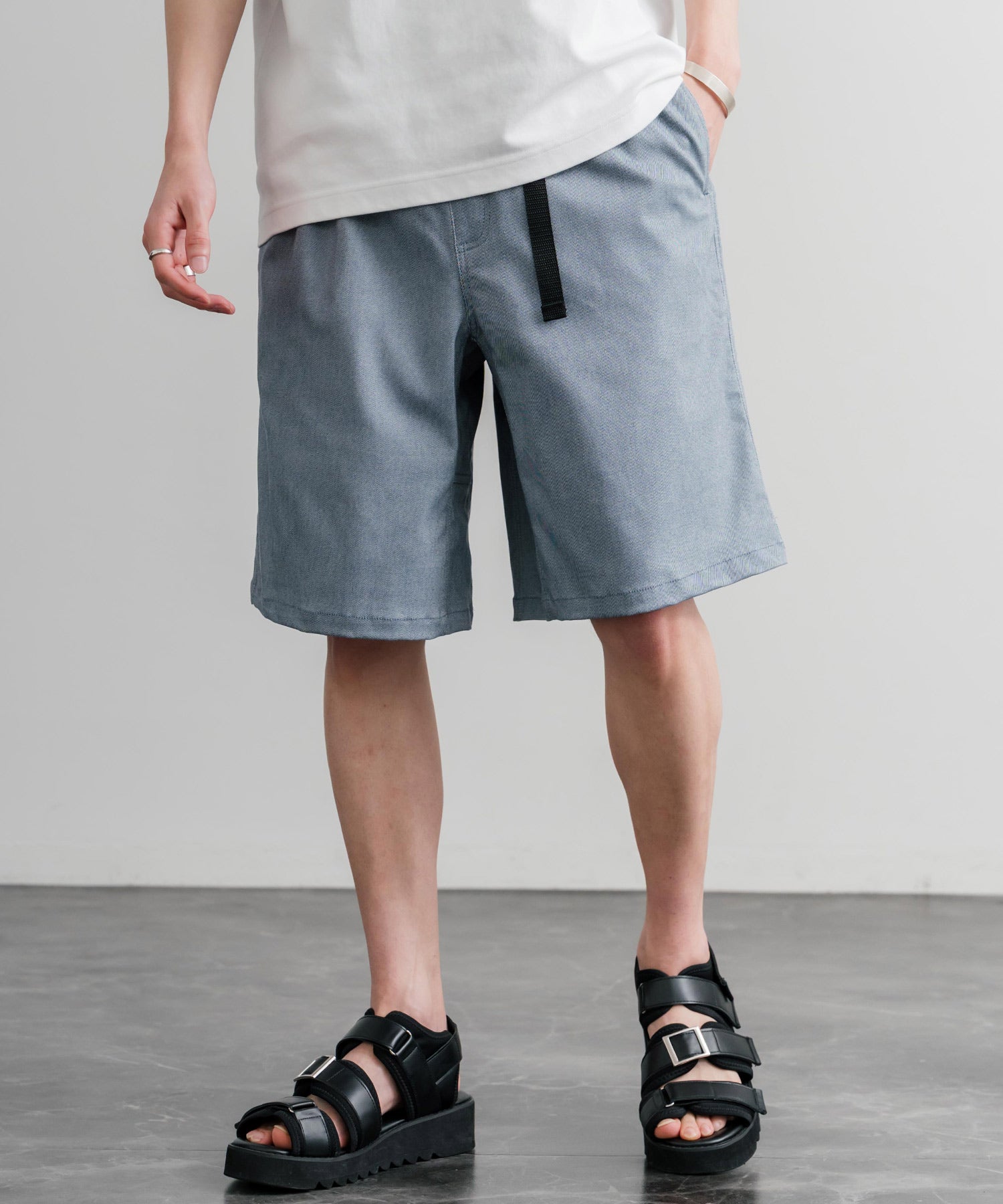 接触冷感 多機能素材ショートクライミングイージーワイドパンツ 15371