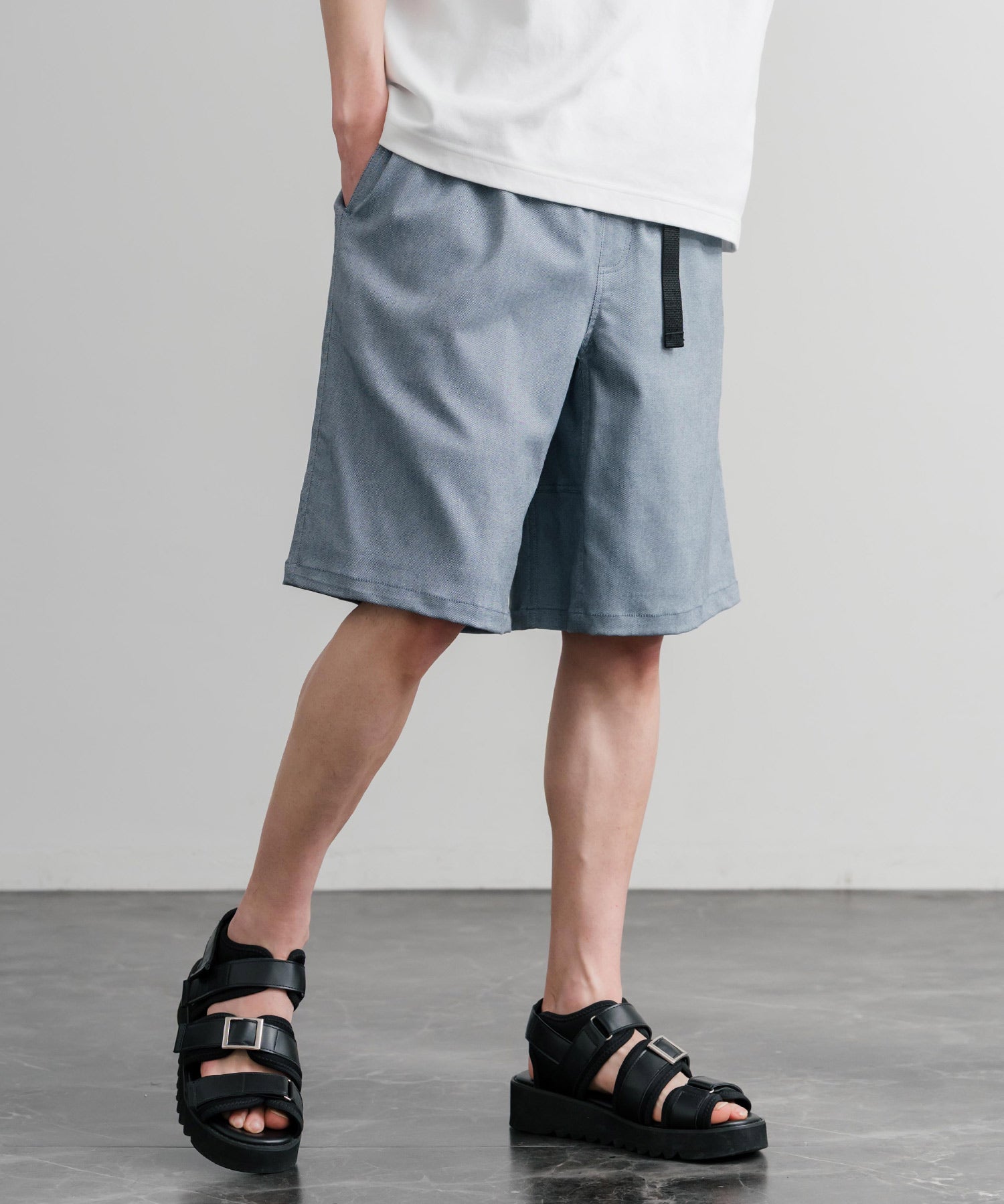 接触冷感 多機能素材ショートクライミングイージーワイドパンツ 15371