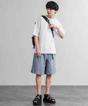 接触冷感 多機能素材ショートクライミングイージーワイドパンツ 15371