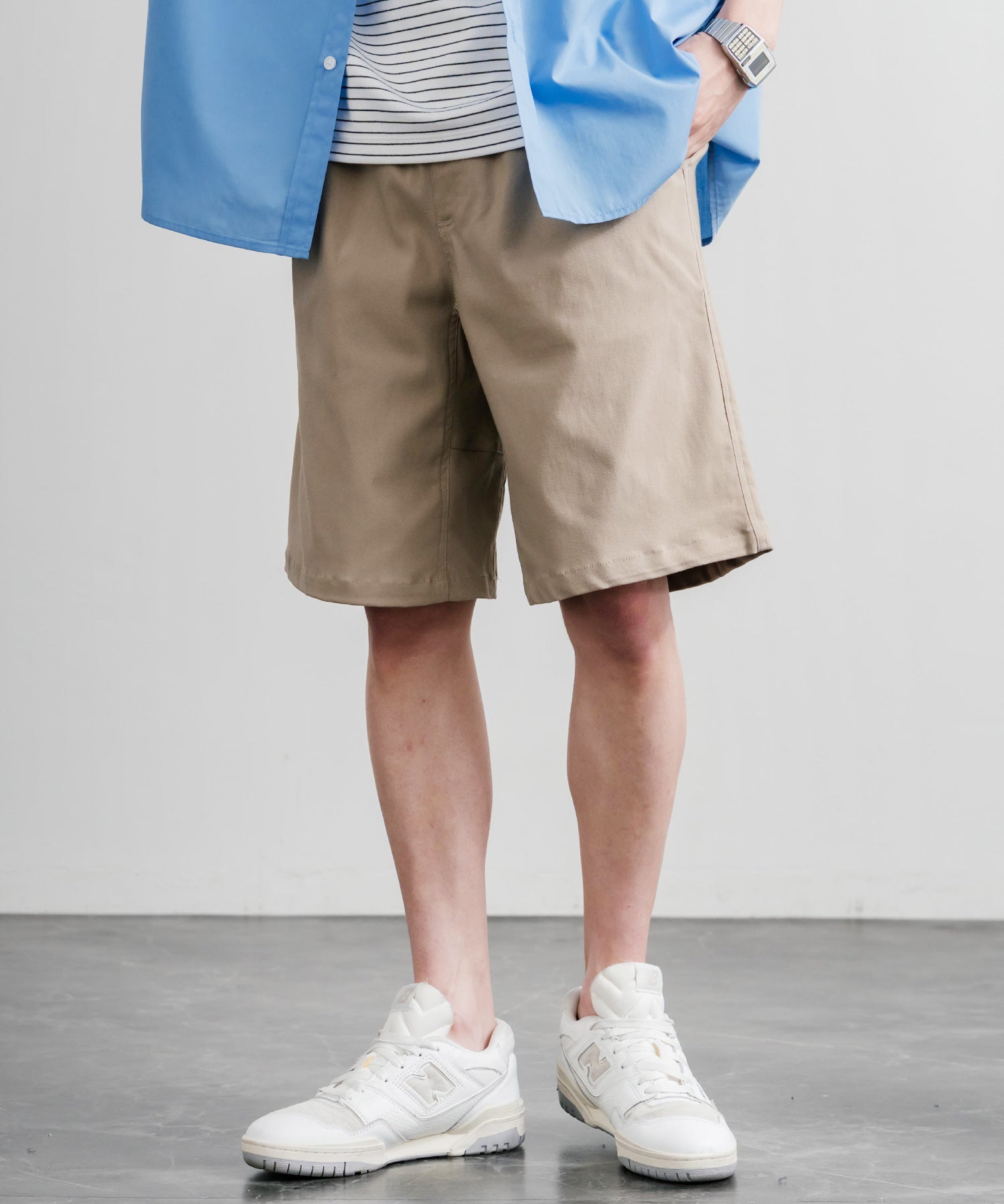 接触冷感 多機能素材ショートクライミングイージーワイドパンツ 15371