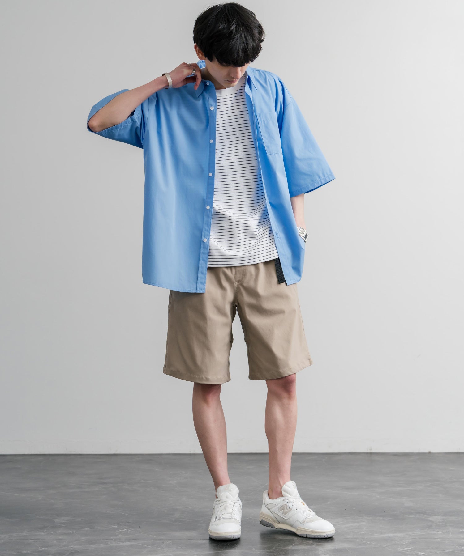 接触冷感 多機能素材ショートクライミングイージーワイドパンツ 15371