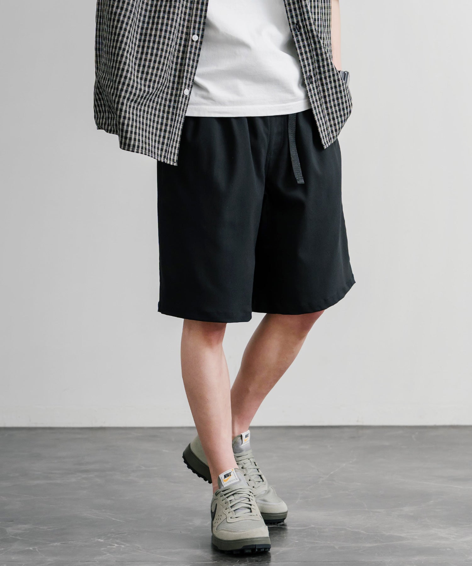 接触冷感 多機能素材ショートクライミングイージーワイドパンツ 15371