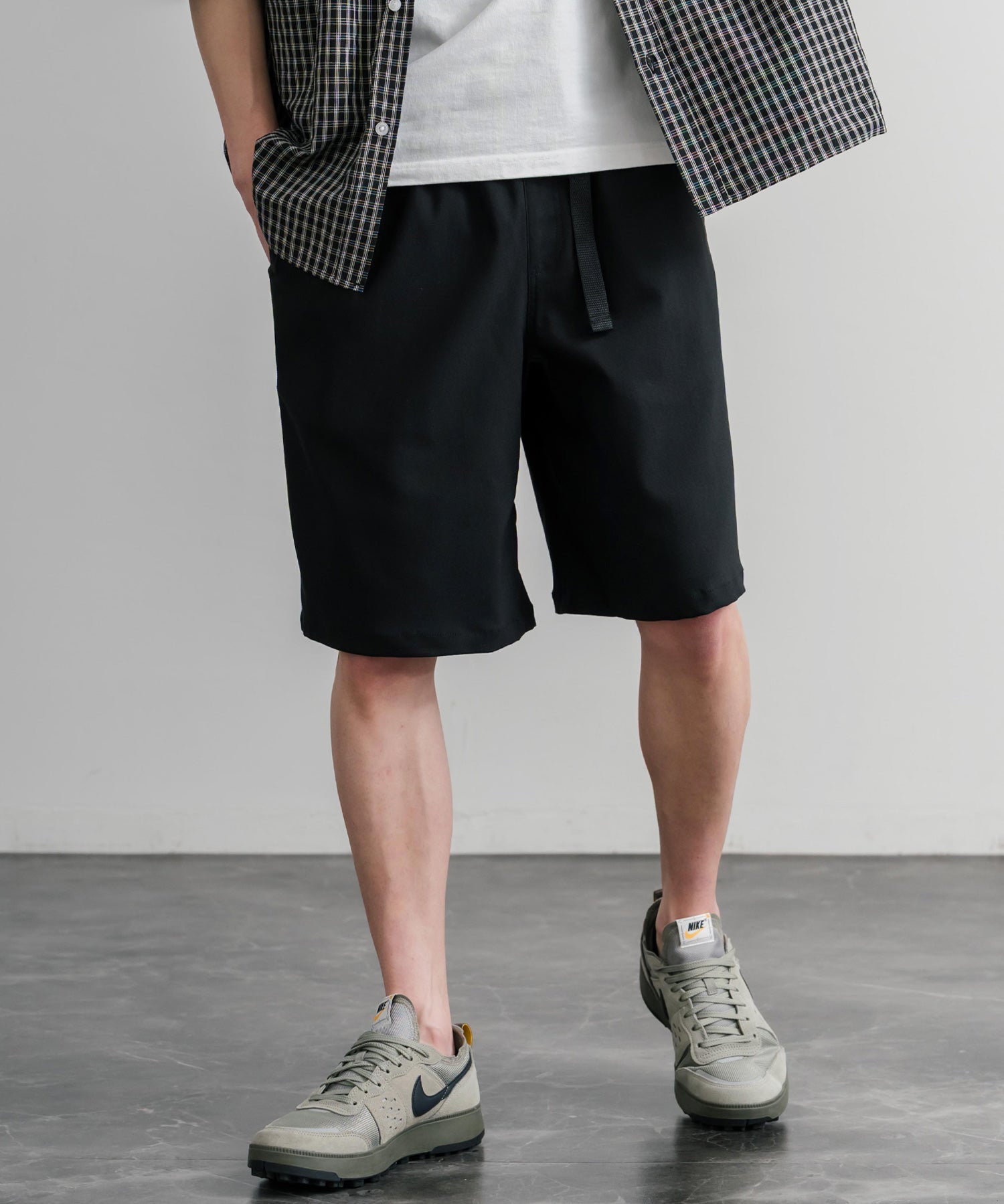 接触冷感 多機能素材ショートクライミングイージーワイドパンツ 15371