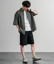 接触冷感 多機能素材ショートクライミングイージーワイドパンツ 15371