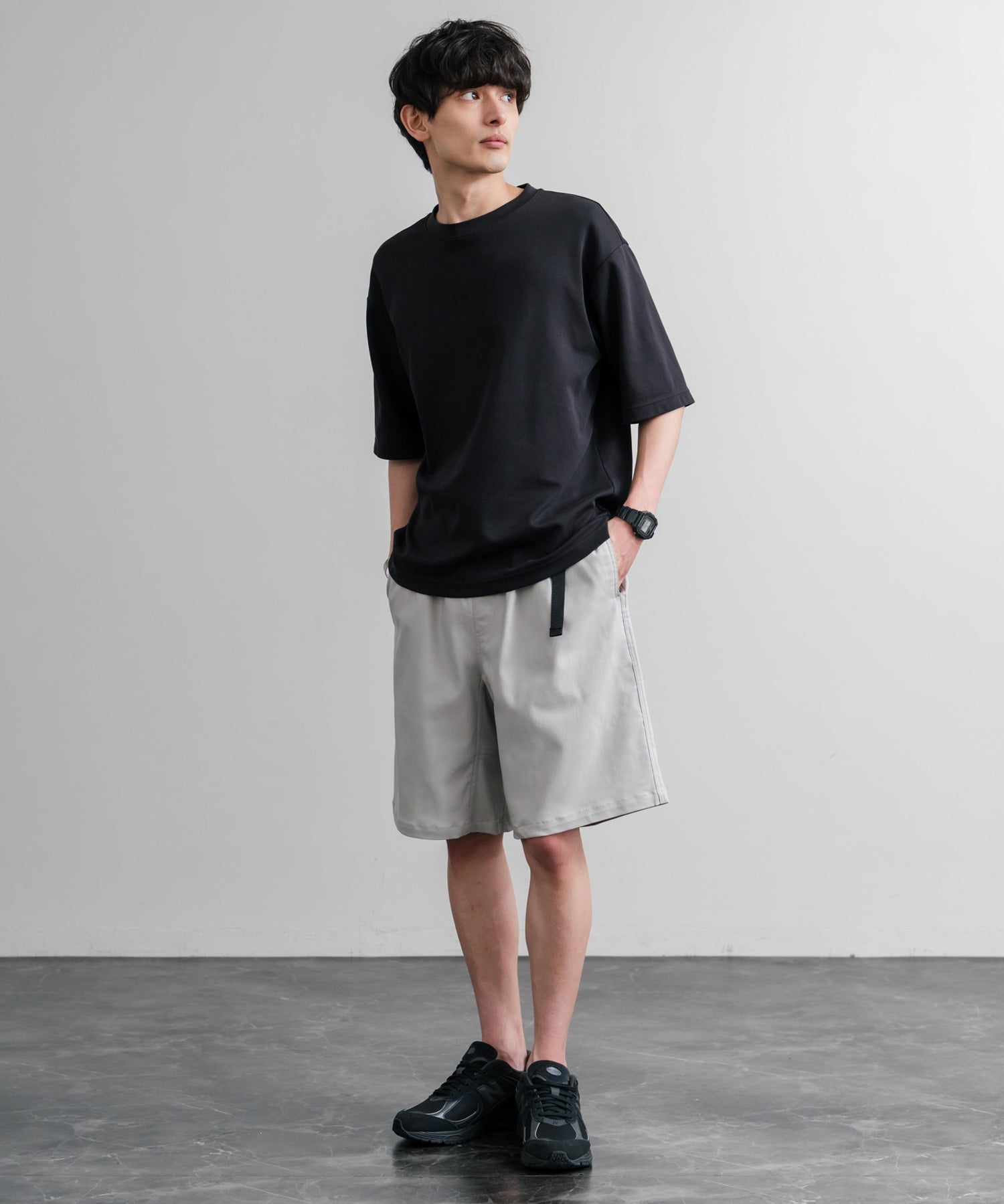 接触冷感 多機能素材ショートクライミングイージーワイドパンツ 15371