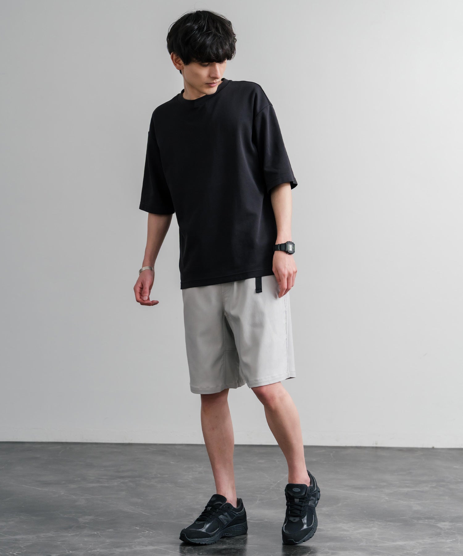 接触冷感 多機能素材ショートクライミングイージーワイドパンツ 15371