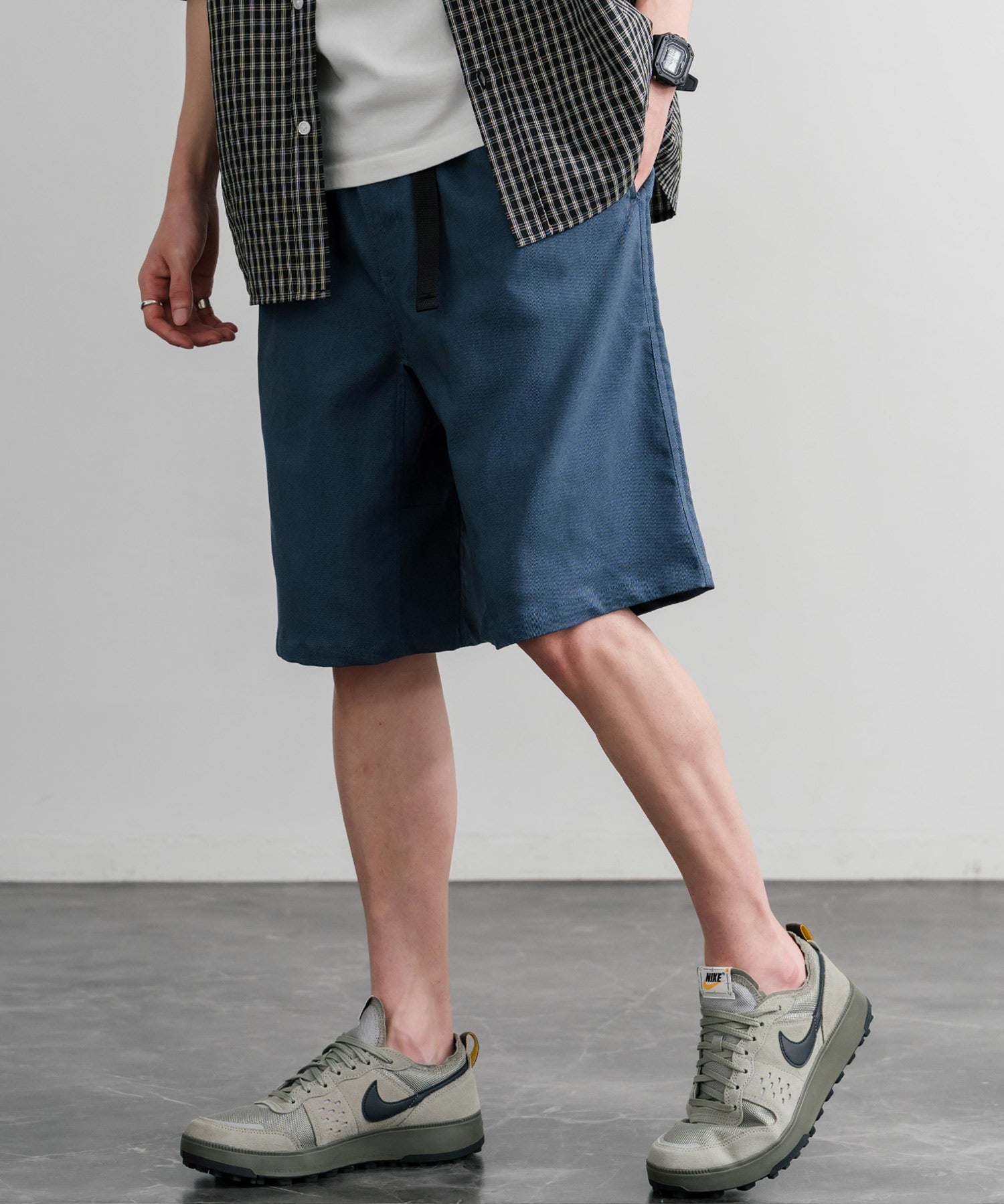 接触冷感 多機能素材ショートクライミングイージーワイドパンツ 15371