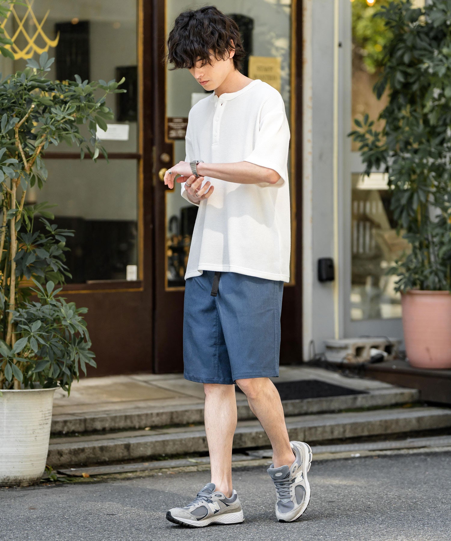 接触冷感 多機能素材ショートクライミングイージーワイドパンツ 15371