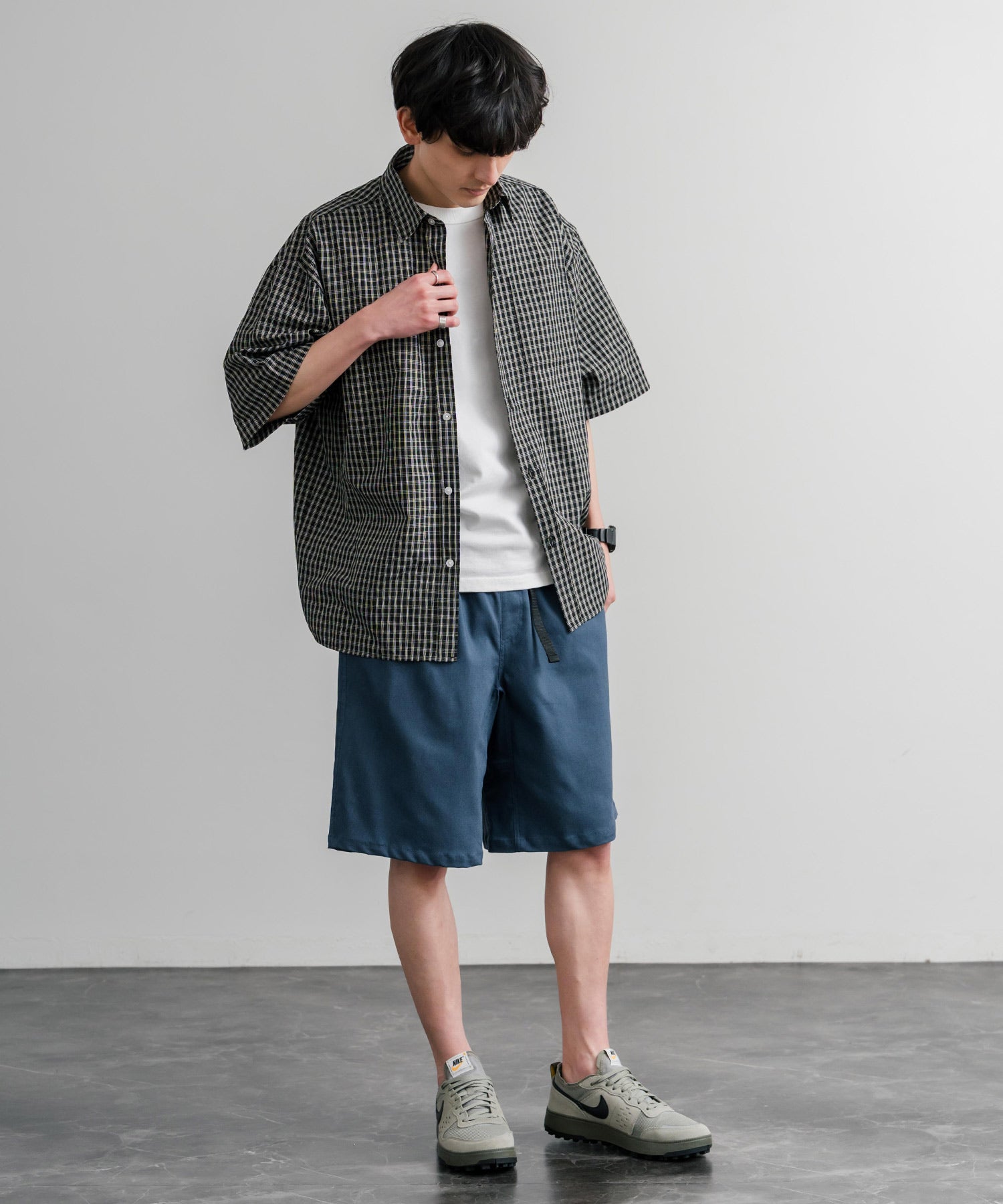 接触冷感 多機能素材ショートクライミングイージーワイドパンツ 15371