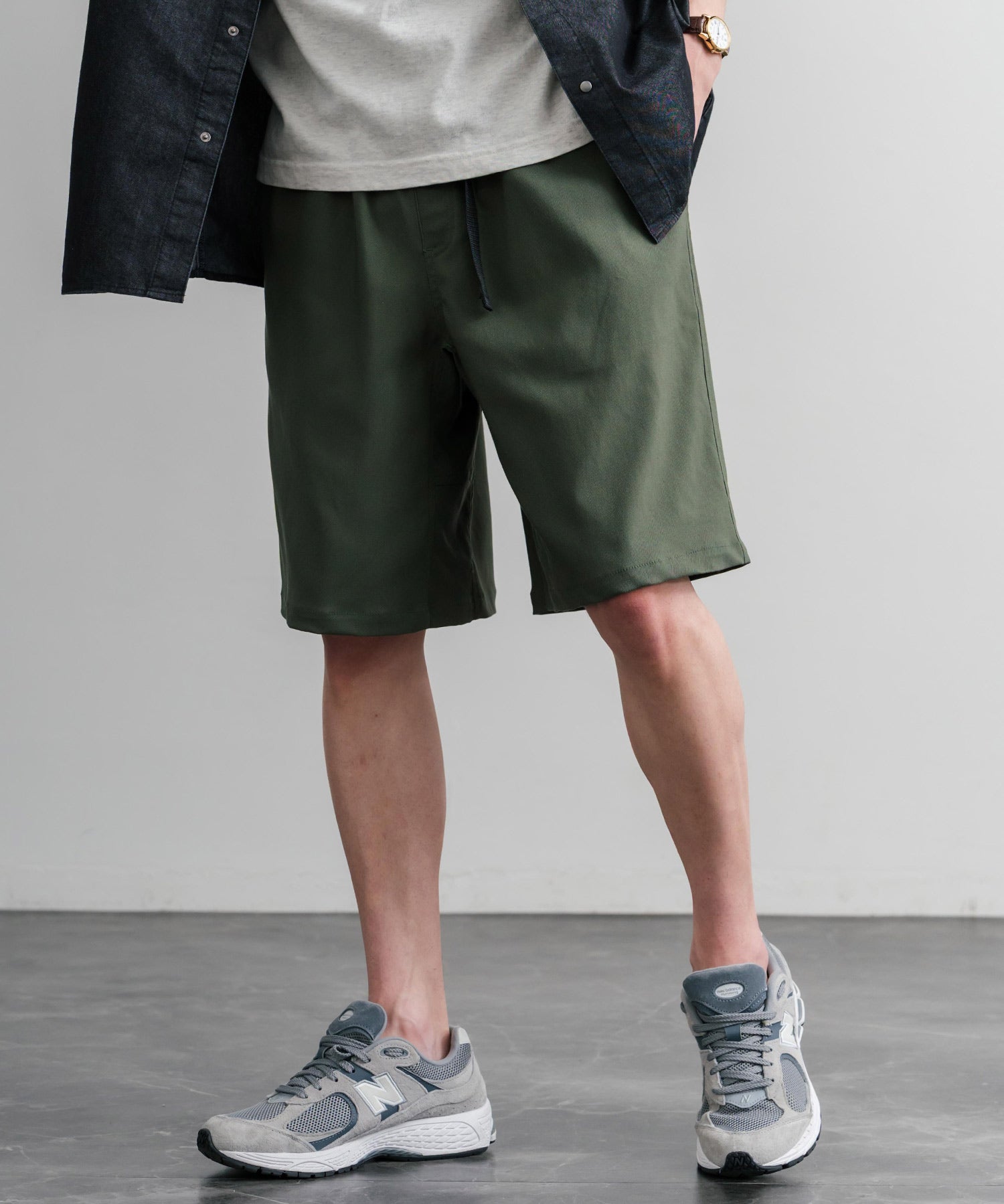 接触冷感 多機能素材ショートクライミングイージーワイドパンツ 15371