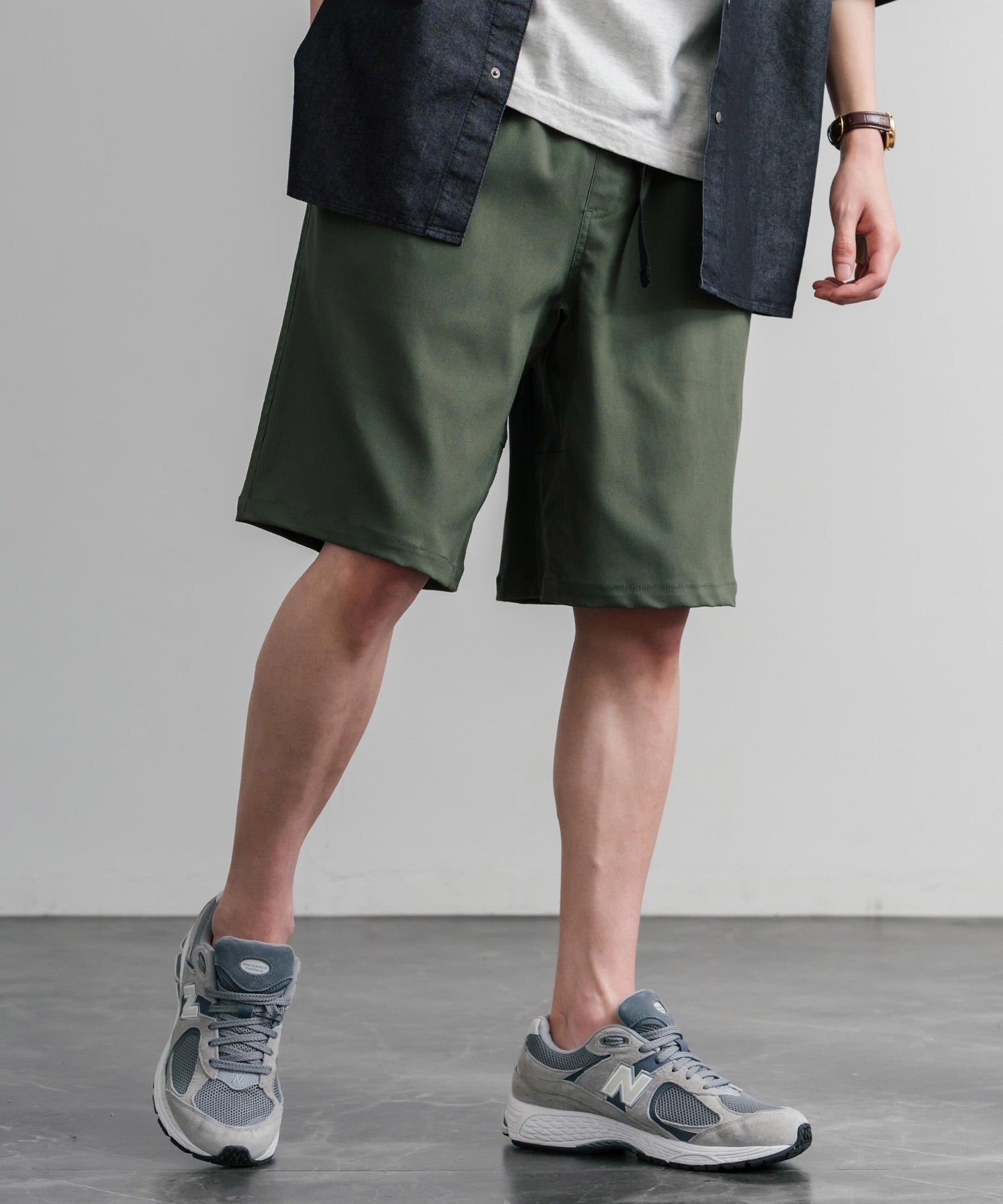 接触冷感 多機能素材ショートクライミングイージーワイドパンツ 15371