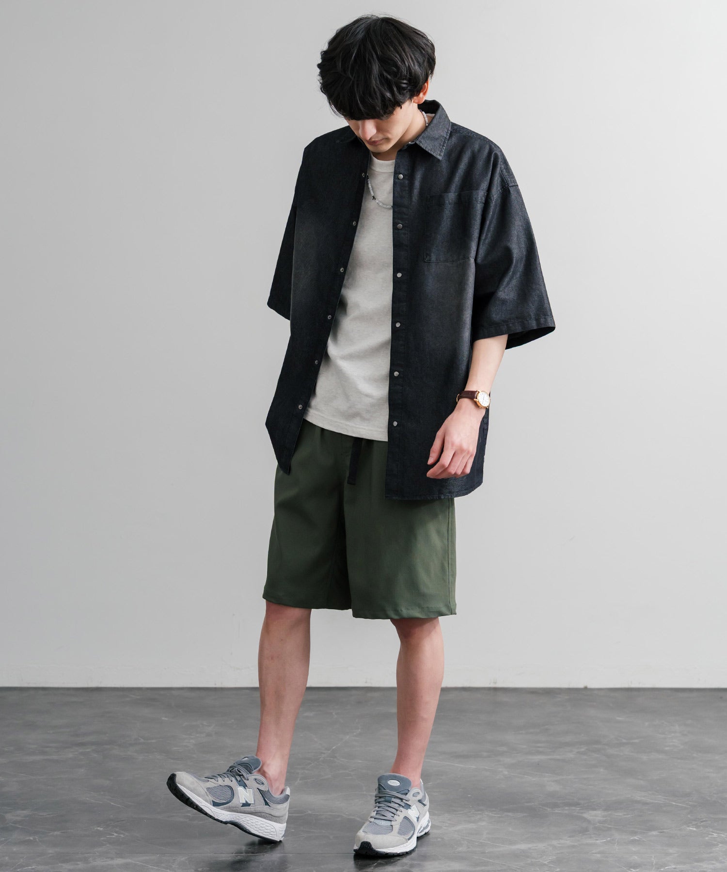 接触冷感 多機能素材ショートクライミングイージーワイドパンツ 15371