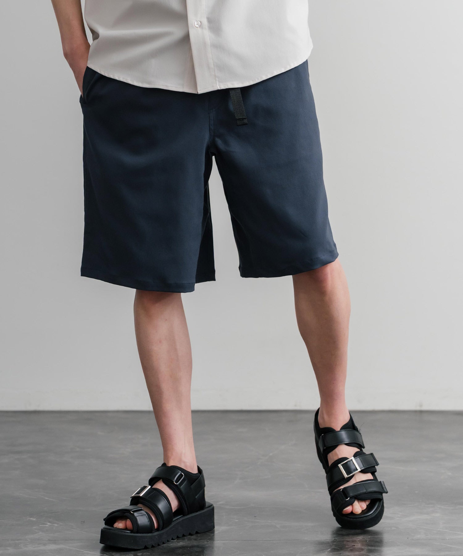 接触冷感 多機能素材ショートクライミングイージーワイドパンツ 15371