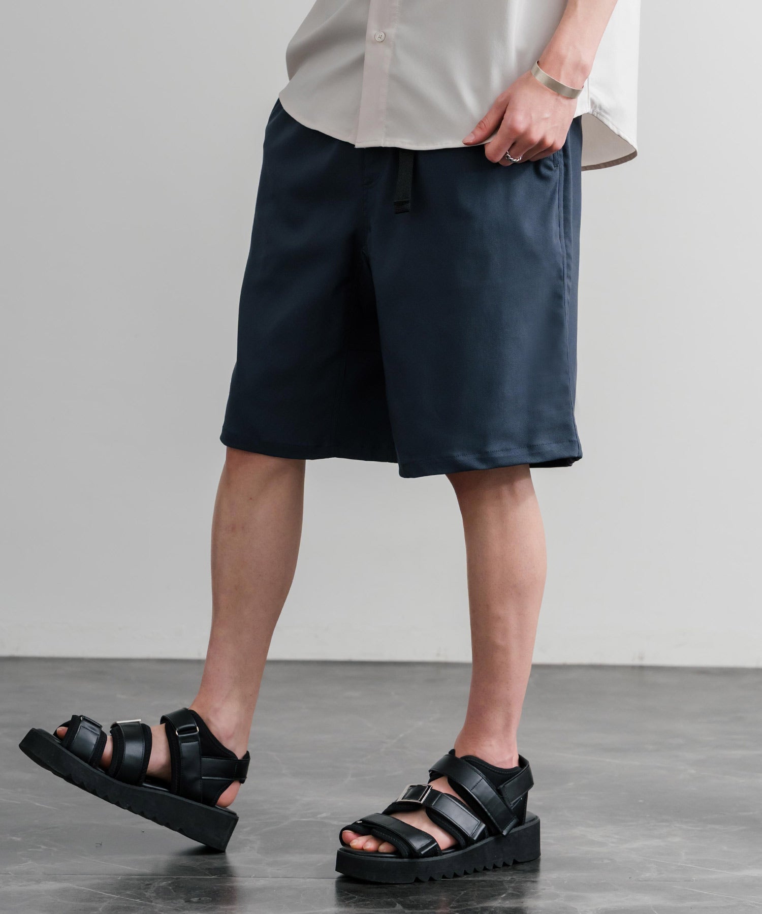 接触冷感 多機能素材ショートクライミングイージーワイドパンツ 15371