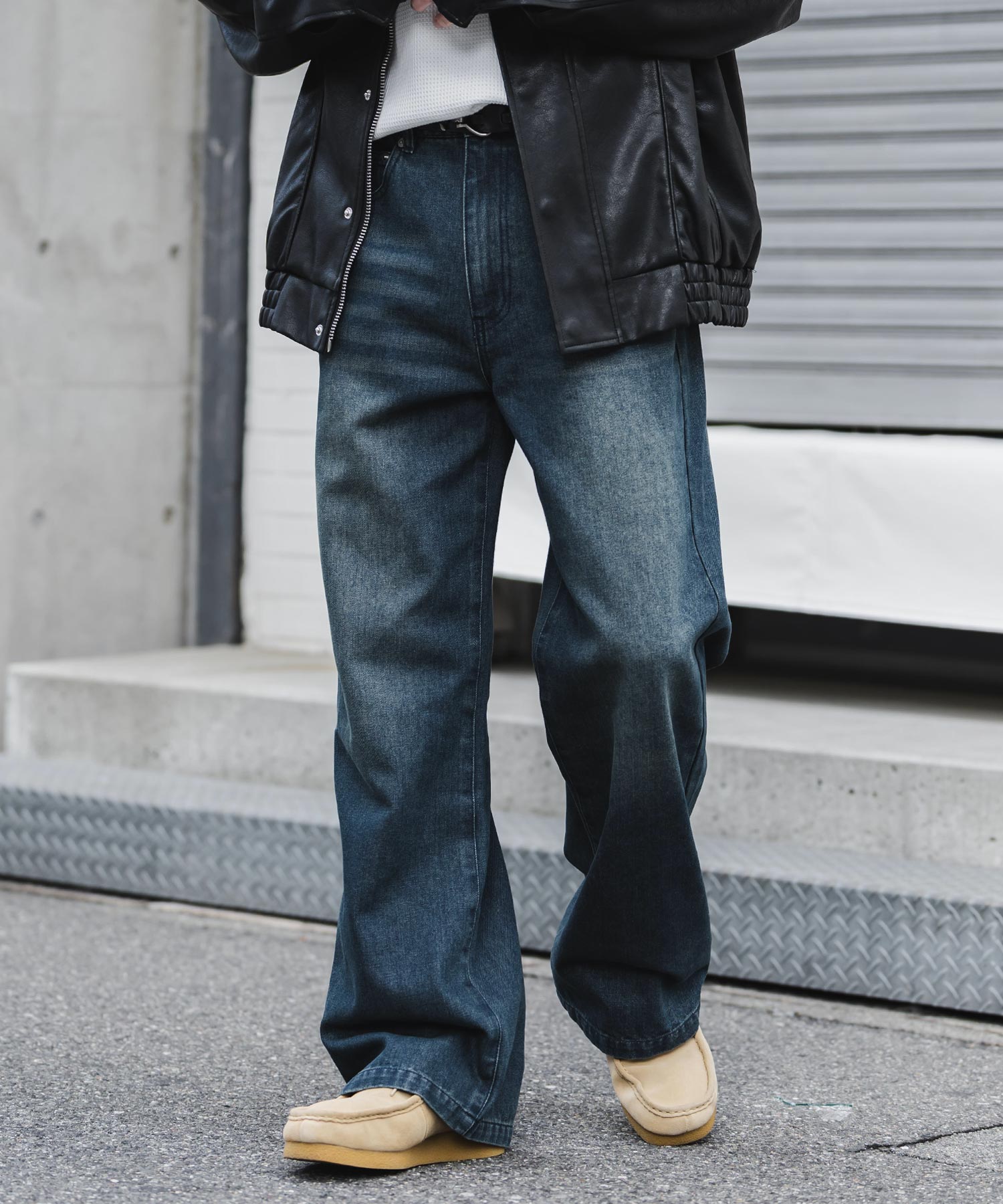 ルーズシルエットセミフレアワイドデニムパンツ 15376 – Rocky Monroe