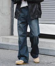 ルーズシルエットセミフレアワイドデニムパンツ 15376