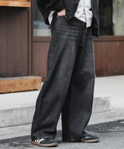 ヴィンテージライク ルーズシルエットバギーカーブデニムパンツ 15377