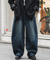 ヴィンテージライク ルーズシルエットバギーカーブデニムパンツ 15377