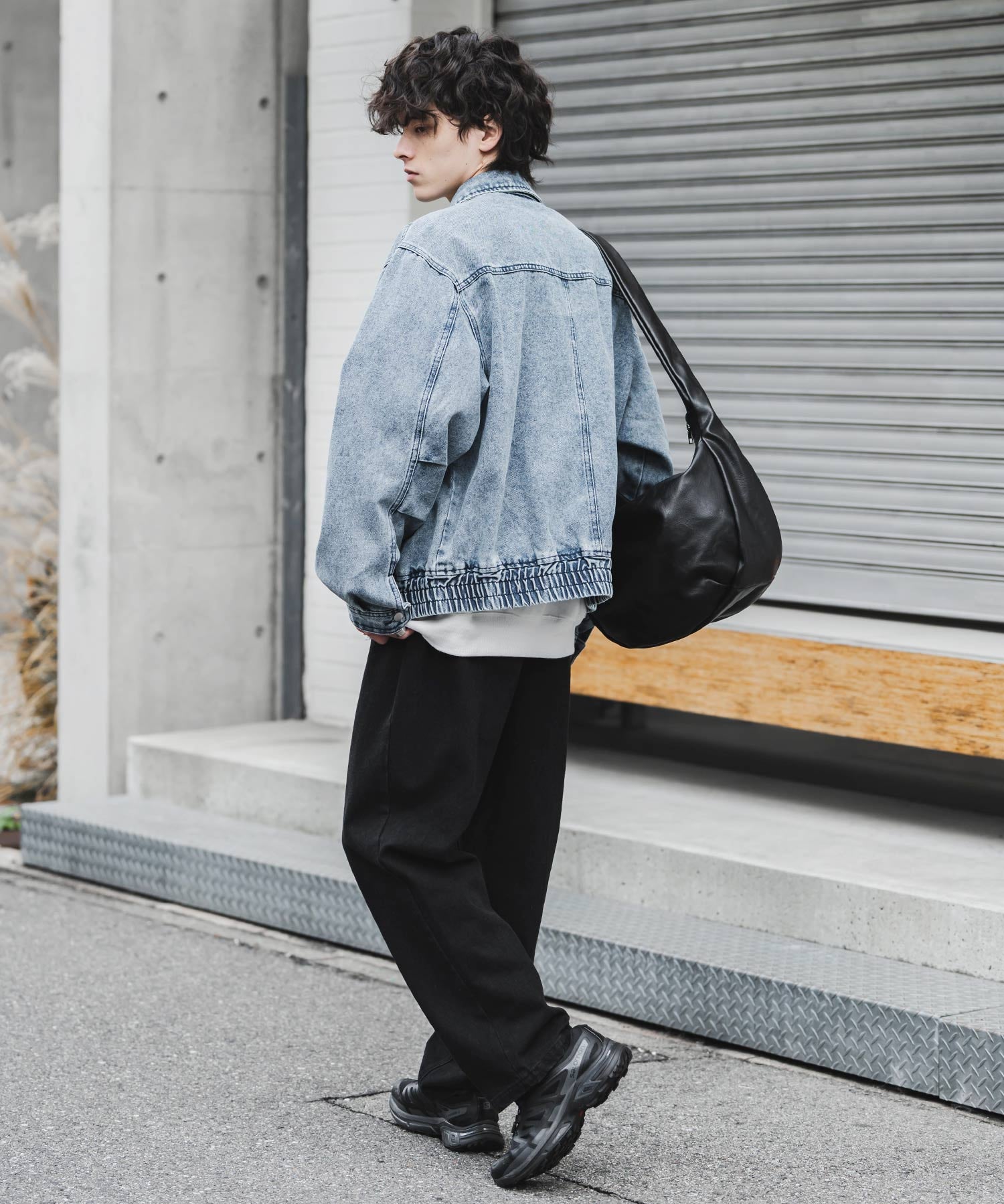 ヴィンテージライク オーバーサイズデニムブルゾン 15378