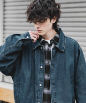 ヴィンテージライク オーバーサイズデニムブルゾン 15378