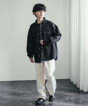 ヴィンテージライク オーバーサイズデニムワークシャツジャケット 15379