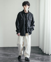 ヴィンテージライク オーバーサイズデニムワークシャツジャケット 15379