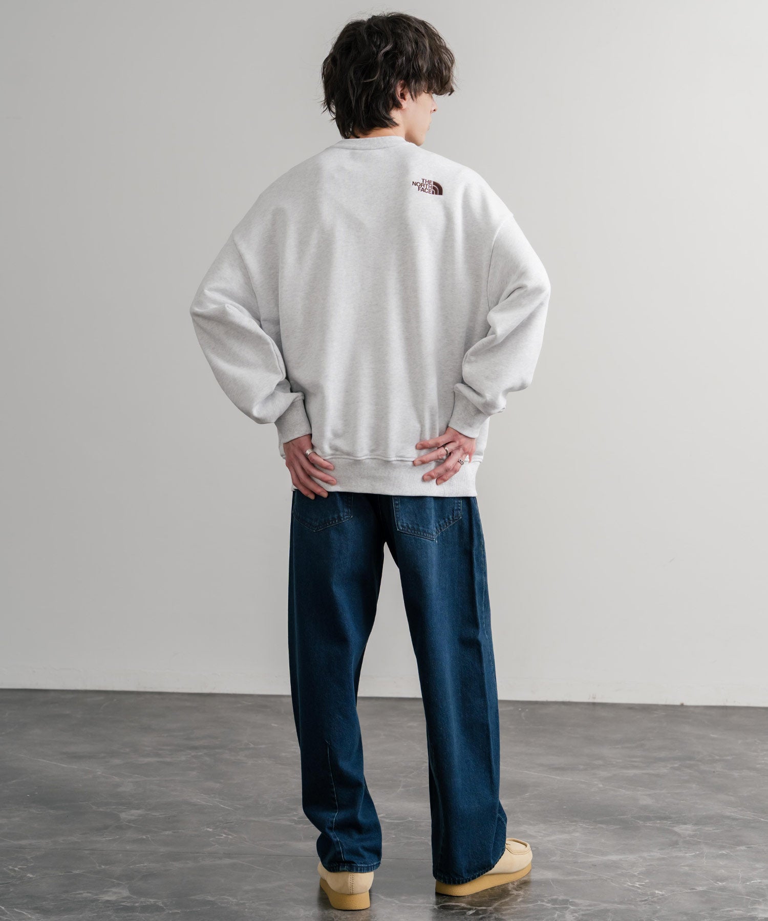 日本未展開モデル THE NORTH FACE ザ・ノースフェイス WHITE LABEL ホワイトレーベル TNF SIGNATURE SWEATSHIRTS クルーネック長袖スウェットトレーナー 15380