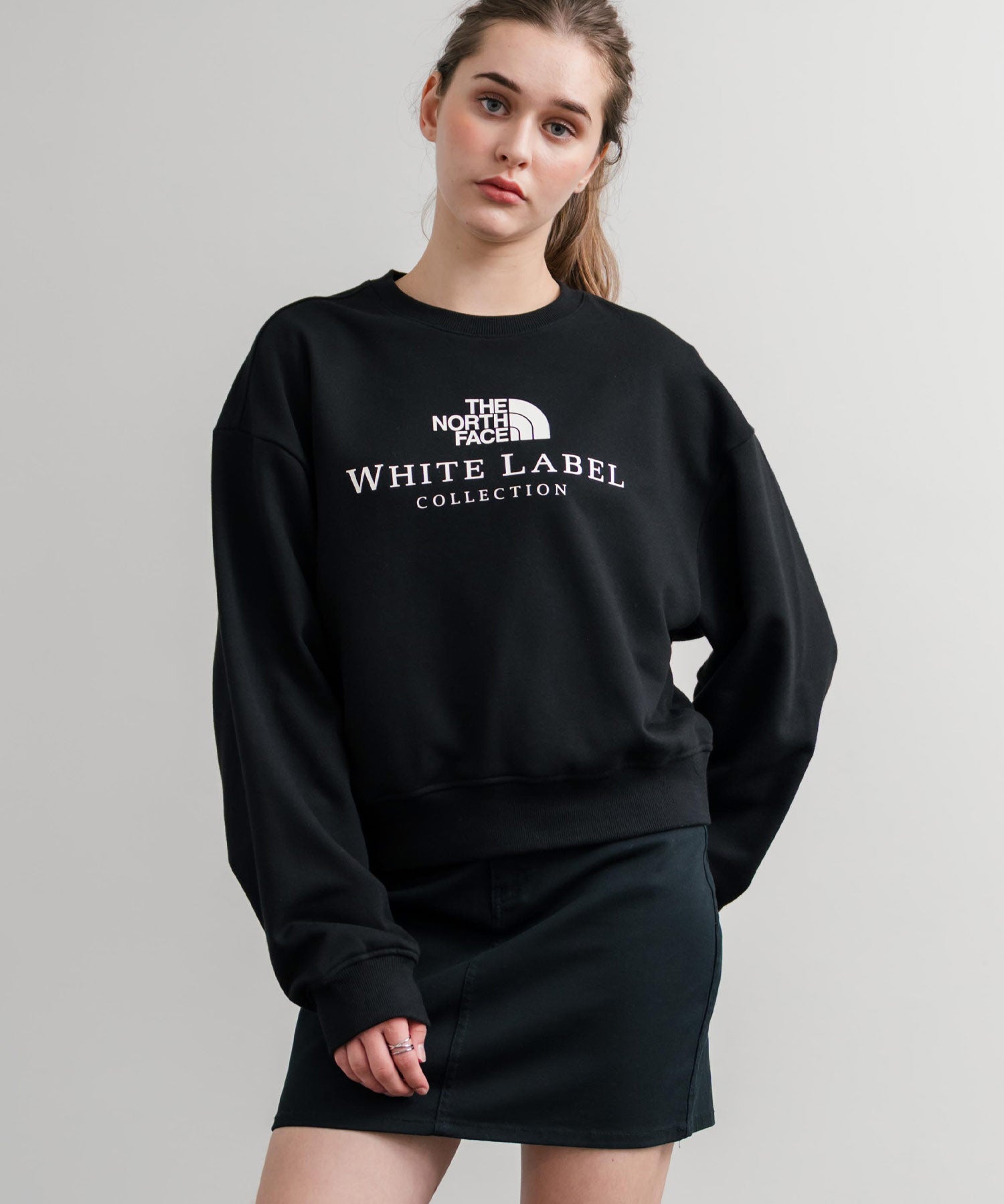 日本未展開モデル THE NORTH FACE ザ・ノースフェイス WHITE LABEL ホワイトレーベル TNF SIGNATURE SWEATSHIRTS クルーネック長袖スウェットトレーナー 15380