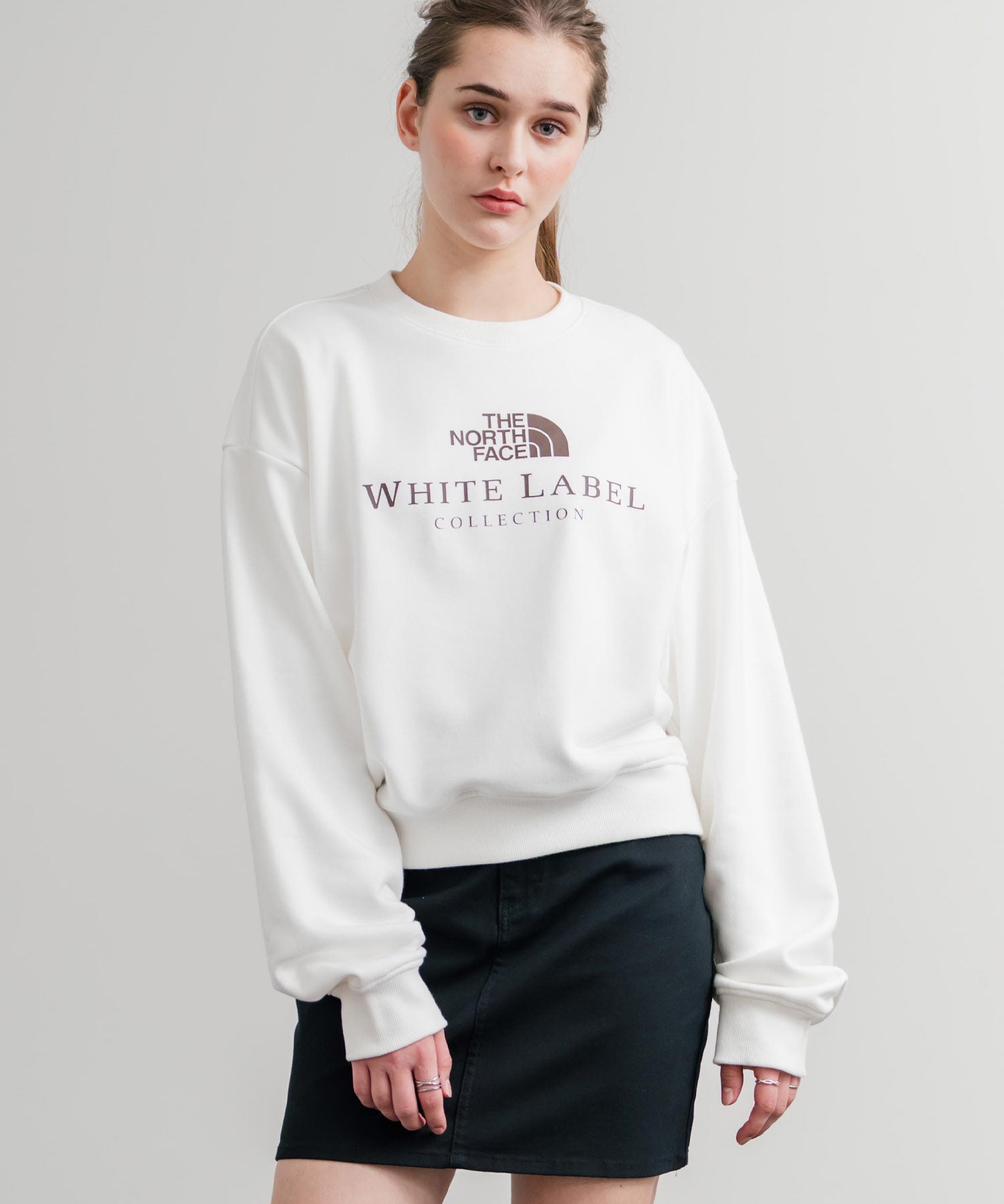 日本未展開モデル THE NORTH FACE ザ・ノースフェイス WHITE LABEL ホワイトレーベル TNF SIGNATURE SWEATSHIRTS クルーネック長袖スウェットトレーナー 15380