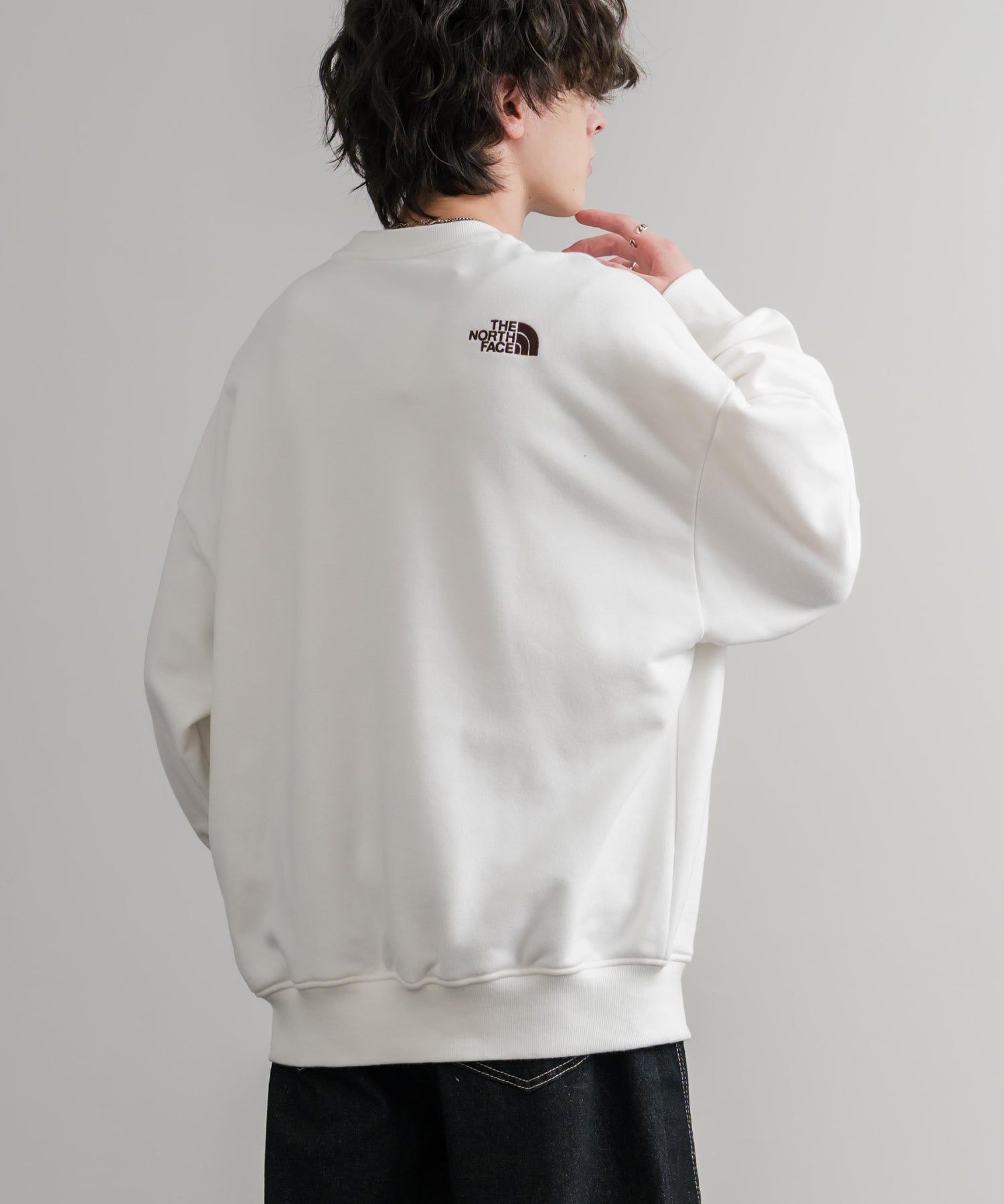 日本未展開モデル THE NORTH FACE ザ・ノースフェイス WHITE LABEL ホワイトレーベル TNF SIGNATURE SWEATSHIRTS クルーネック長袖スウェットトレーナー 15380