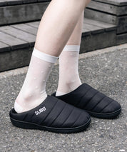 【SUBU/スブ】 サンダル F-line/ワンポイントロゴ刺繍モックシューズスリッポンスリッパ 15384