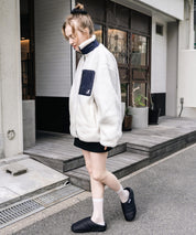 【SUBU/スブ】 サンダル F-line/ワンポイントロゴ刺繍モックシューズスリッポンスリッパ 15384