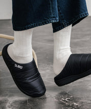 【SUBU/スブ】 サンダル F-line/ワンポイントロゴ刺繍モックシューズスリッポンスリッパ 15384