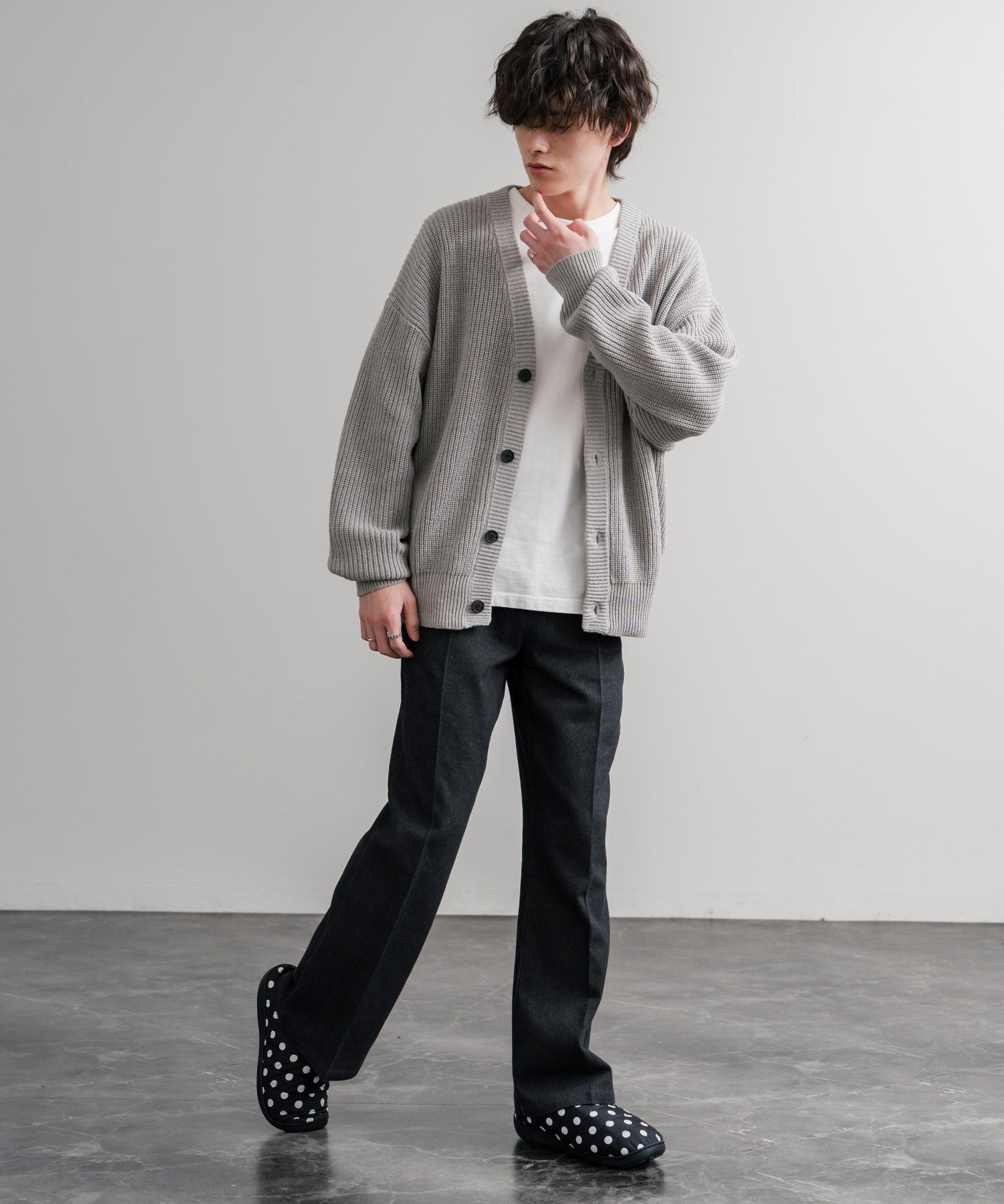 【SUBU/スブ】 サンダル F-line/ワンポイントロゴ刺繍モックシューズスリッポンスリッパ 15384