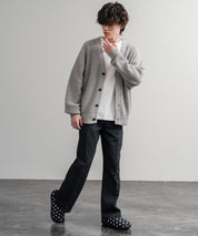 【SUBU/スブ】 サンダル F-line/ワンポイントロゴ刺繍モックシューズスリッポンスリッパ 15384