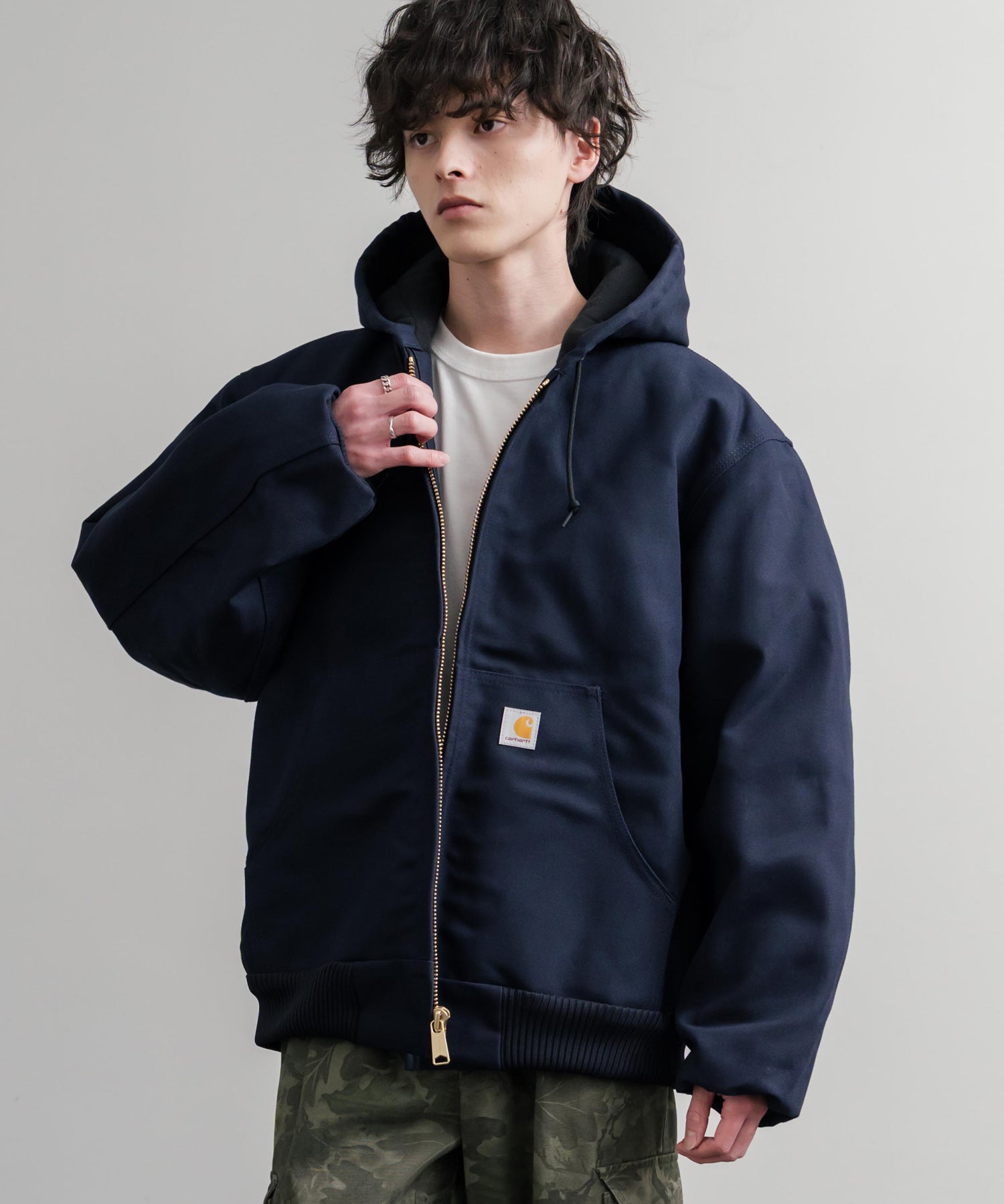 Carhartt カーハート DUCK QUILTED FLANNEL-LINED ACTIVE JACKET オーバーサイズアクティブフードジャケット 15385