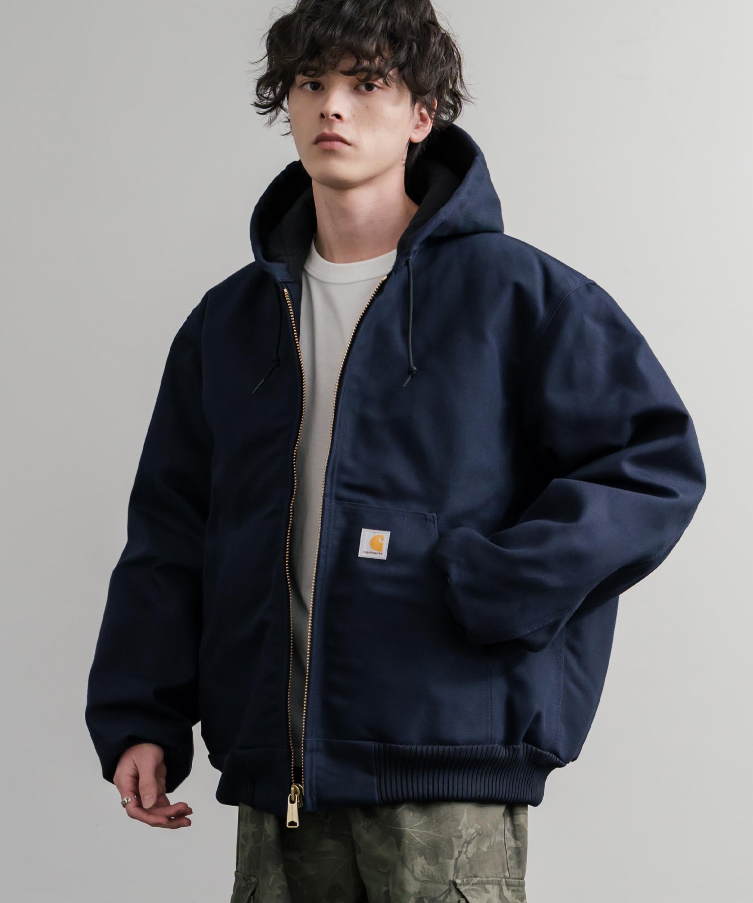 Carhartt カーハート DUCK QUILTED FLANNEL-LINED ACTIVE JACKET オーバーサイズアクティブフードジャケット 15385