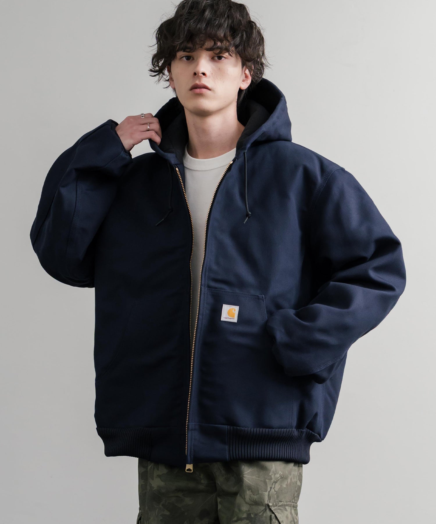 Carhartt カーハート DUCK QUILTED FLANNEL-LINED ACTIVE JACKET オーバーサイズアクティブフードジャケット 15385