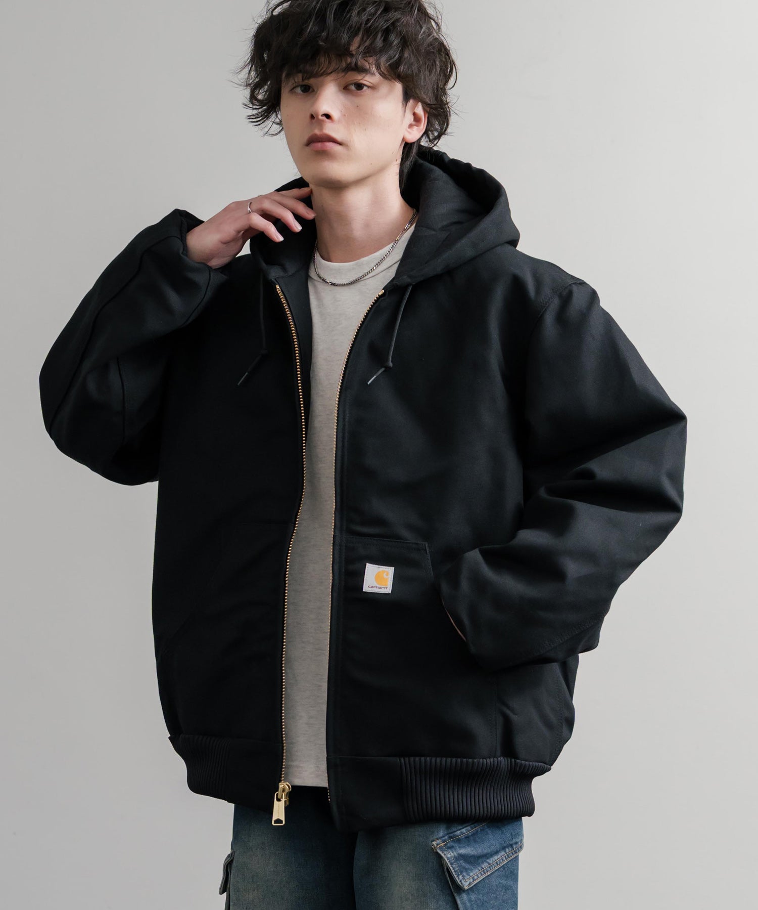 Carhartt カーハート DUCK QUILTED FLANNEL-LINED ACTIVE JACKET オーバーサイズアクティブフードジャケット 15385